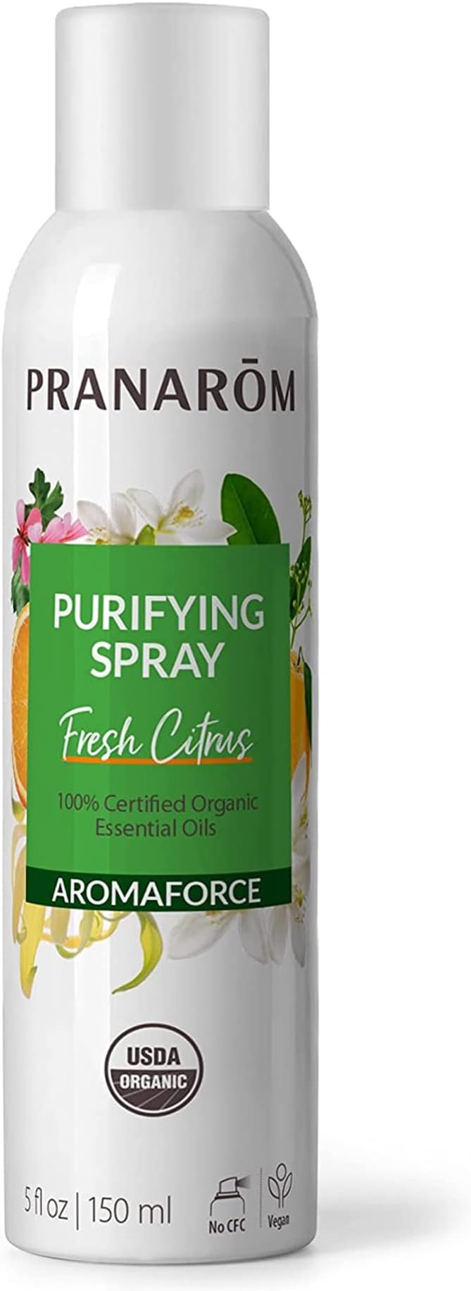Pranarom - Aromaforce Air Purifying Spray with Organic Essential Oils, Deodorizers for Home, Essential Oil Infused with Plant Essences, Fresh Citrus Scent, Certified Organic, 150ml