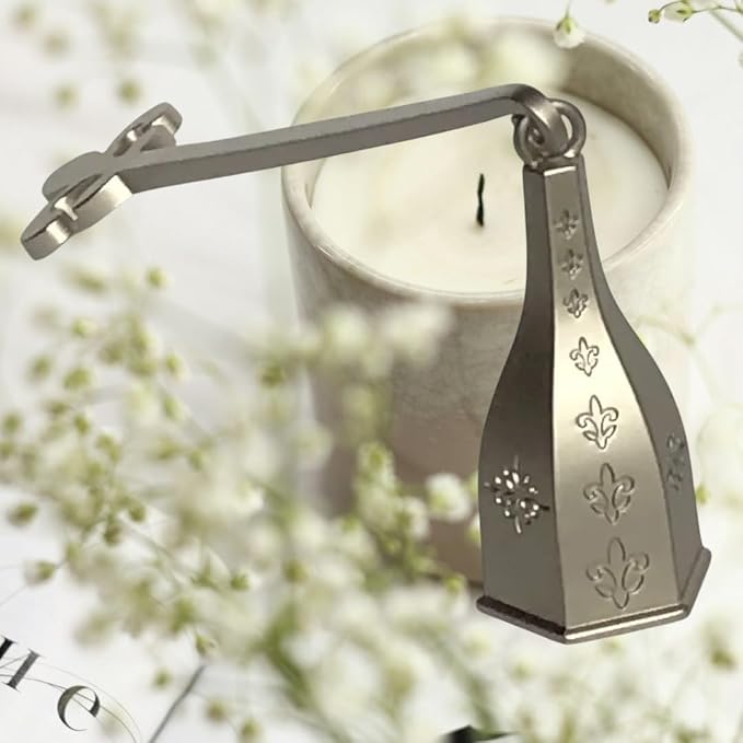 Candle Snuffer Pewter Finish with Fleur de Lis Design by Wickman