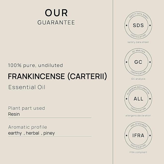 VINEVIDA Frankincense Oil 32 oz - Carterii Scent - Undiluted & DIY Candle Scents