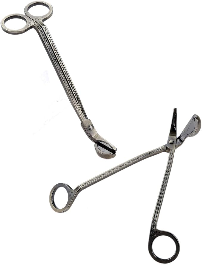 MUXSAM Candle Wick Trimmer - Stainless Steel Wick Clipper Scissor Tool - Reduces Soot (Bronze) 1-Pack