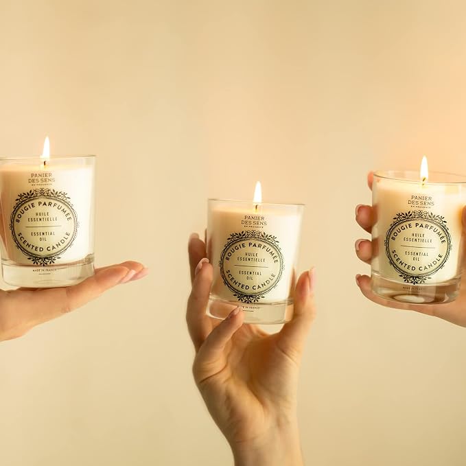 Panier des Sens Sea Samphire Candle - Hand-Poured in Provence, France - Long Lasting Scented Candles - up to 55 Hours Burn Time - Sea Samphire Scented Candle - 100% Natural Cotton Wick - 6.3 oz