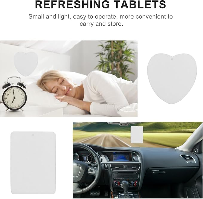 1set Car Aromatherapy Diffuser Refill Pad with Felt Pads and Scented Replacement Tablets for Air Freshening Portable Easy to Use Safe Materials for Vehicle Air Purification