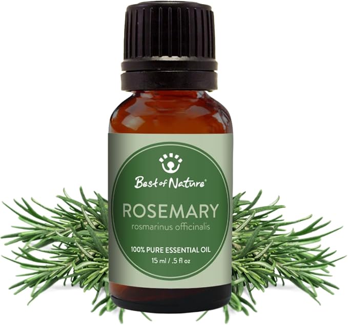 Rosemary Essential Oil for Diffuser Aromatherapy – Best of Nature 100% Pure Undiluted Oils for DIY, Home Fragrance, and Topical Use