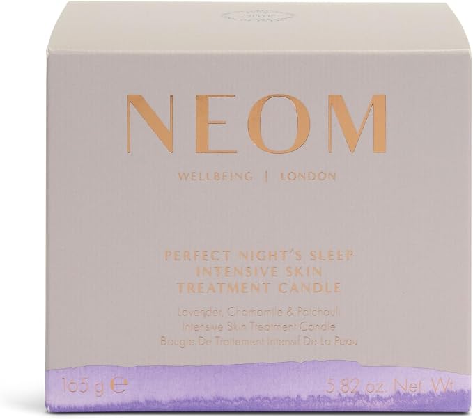 NEOM - Intensive Skin Treatment Candle | 4.93 Fl Oz (140gr) | Lavender, Chamomile & Patchouli | Massage Oil Candle for Sleep | 100% Natural Fragrances | Nourish & Soften | Signature Sleepy Scent