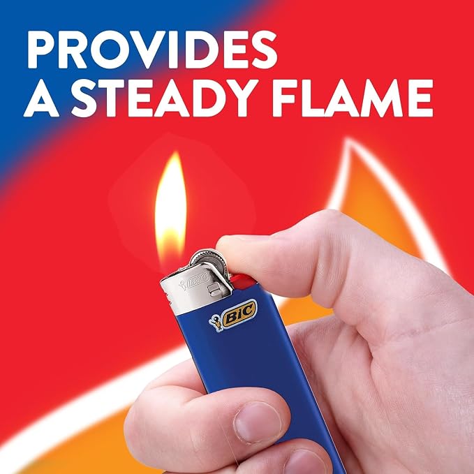 BIC Maxi Pocket Lighters, Safe and Reliable Cool Lighters, Psychedelic Patterns Collection, 8-Pack