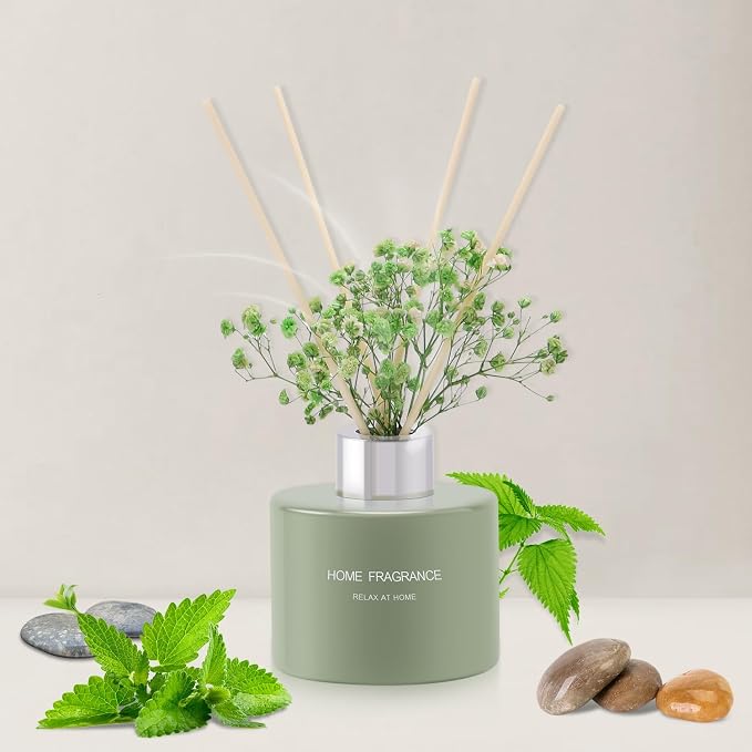L'odeur Vill Flower Reed Diffuser Set 3.38fl oz/Vanilla Bathroom Diffuser Self Decor Home Fragrance