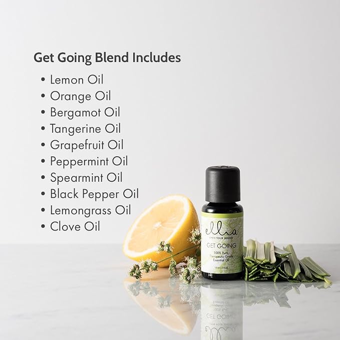 Ellia Diffuser Essential Oil | Get Going Blend| 15ml, 100% Pure, Therapeutic Grade