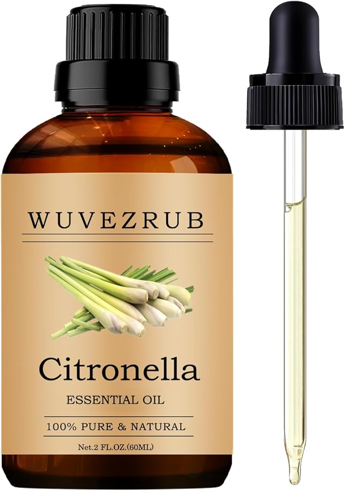 Citronella Essential Oil, 60ML Pure and Natural for Aromatherapy Diffuser - 2 Fl Oz