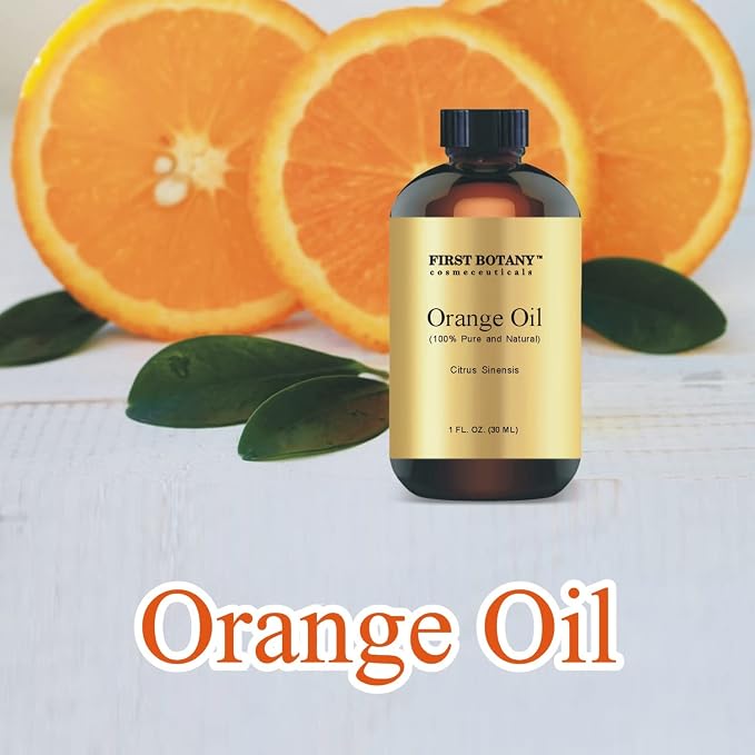 First Botany, 100% Pure Orange Essential Oil - Premium Oil for Aromatherapy, Massage, Topical & Household Uses - 1 fl oz (Orange)
