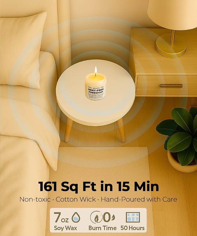 Housewarming Gifts New Home– Lavender Candle, Cozy Aromatherapy Decor, Gift for Friends, Family & New Homeowners, House Essentials for New Home, New House Essentials by Joyqua, White