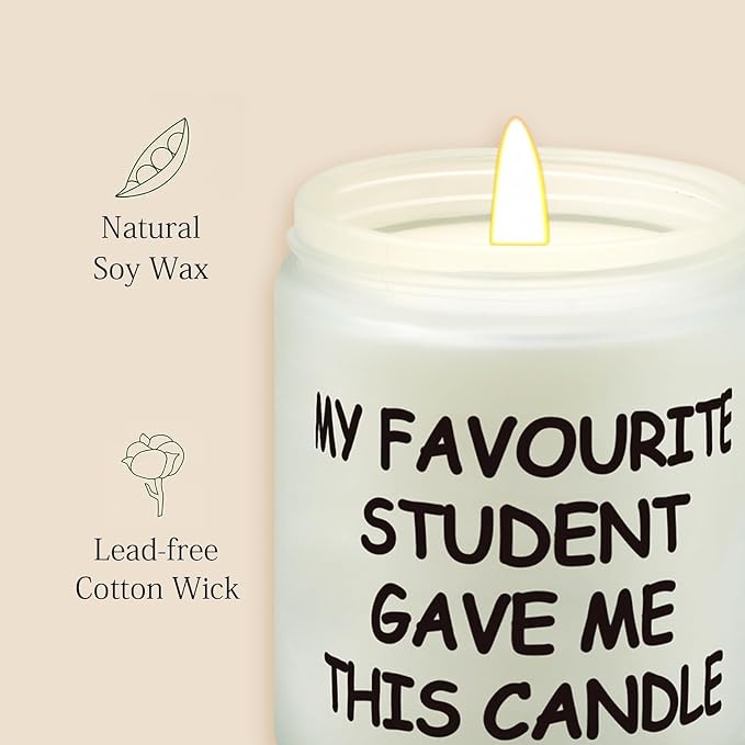 Lihome Teacher Appreciation Gifts - Funny Teacher's Day, Birthday, Thanksgiving, Christmas Gifts, Vanilla Coconut Candles