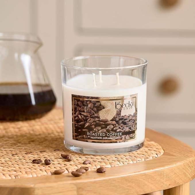 3 Wick Candle, 14.5oz Coffee Scented, Espresso Candles, Roast Coffee, Macchiato Candle, Large Jar Candles for Women, Gift for Men and Women, Long Lasting 45 Hour