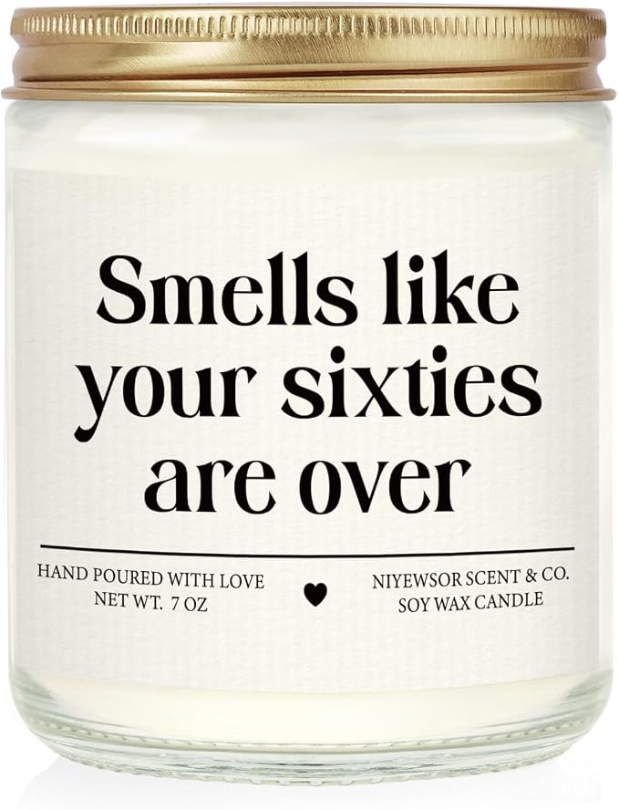 Niyewsor 70th Birthday Gifts for Women Men, Seventy Birthday Candle, 1956 70th Birthday Decorations for Women Men, 70 Year Old Bday Gifts for Friends, Sister, Mom, Dad, Handmade, 7oz