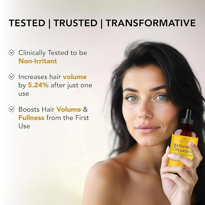 Botanic Hearth Batana Oil for Hair Growth & Hair Treatment Oils 4 Fl Oz | Dr Sebi Inspired, 100% Raw & Pure Batana Oil | Scalp & Hair Treatment for Thickness & Strength | All Hair Types