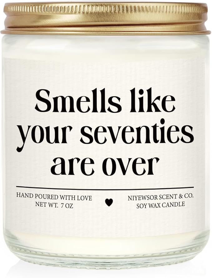 Niyewsor 80th Birthday Gifts for Women Men, Eighty Birthday Candle, 1946 80th Birthday Decorations for Women Men, 80 Year Old Bday Gifts for Friends, Sister, Mom, Dad, Handmade, 7oz