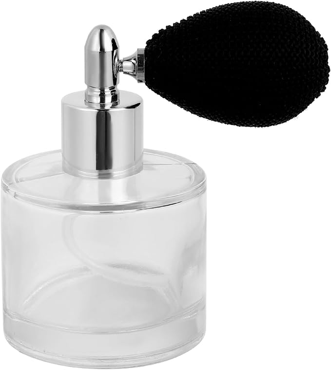 HEALLILY Refillable Perfume Bottle 3.54In Fine Mist Spray Atomizer Leakproof Clear Glass Travel Container for Fragrance Dispensing