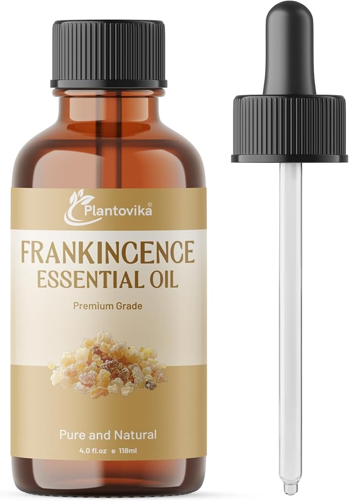 Frankincense Essential Oil | 100% Pure and Natural | Premium Grade Essential Oil for Skin, Diffuser, Massage, DIY Candle and Soap Making (4 Fl Oz, Frankincense)