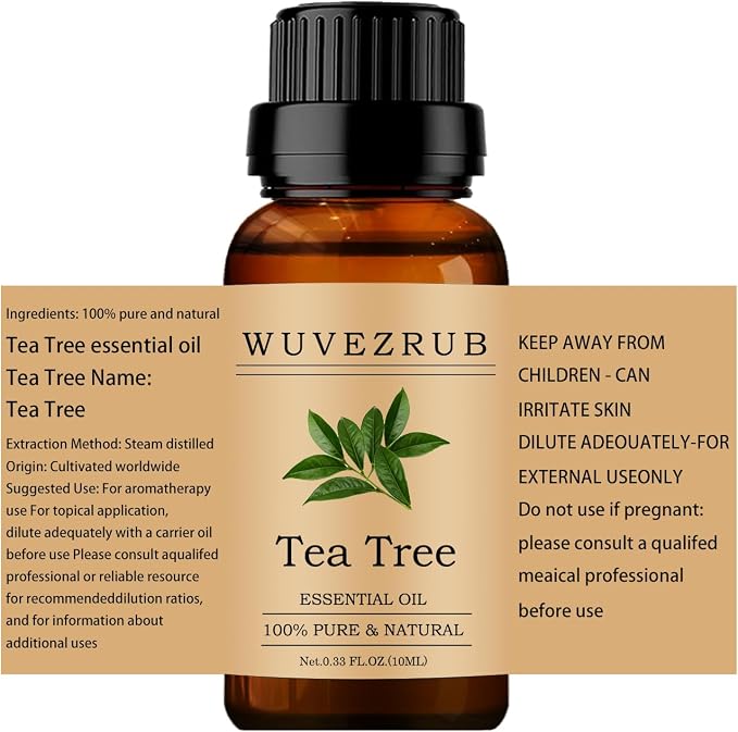 Tea Tree Essential Oils 10ML, 100% Pure and Natural Essential Oil for Aromatherapy Diffuser - 0.33 Fl Oz/Tea Tree