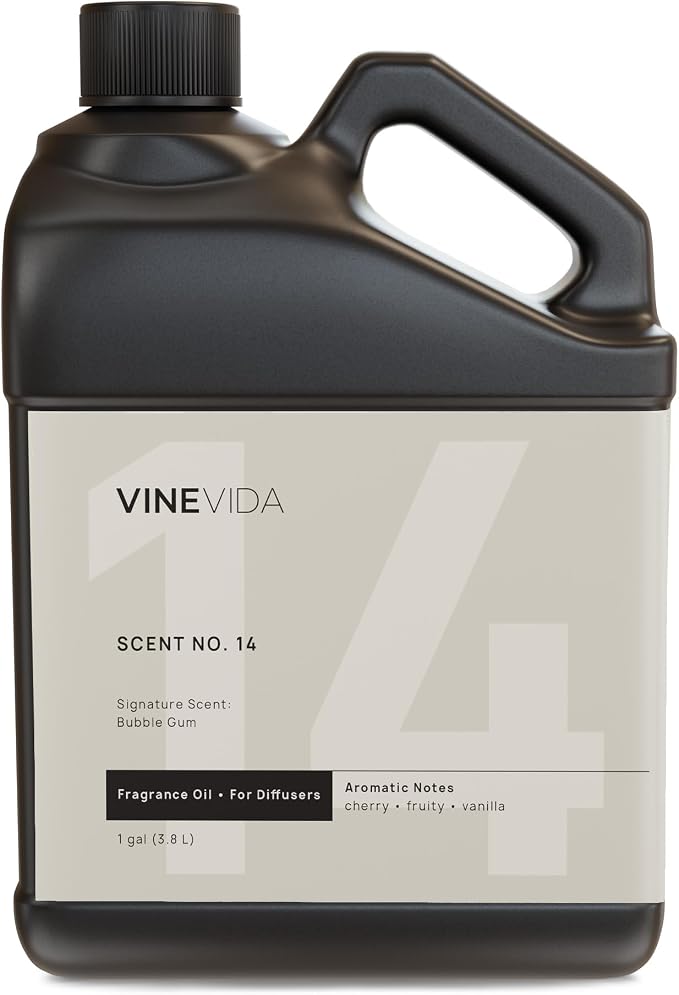 VINEVIDA [128 Fl Oz] Bubble Gum Fragrance Oil for Cold Air Diffusers, Essential Oils for Diffuser Oil Refill & Air Freshener Room Spray