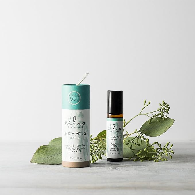 Ellia Eucalyptus Essential Oil Roll-On | 10ml, 100% Pure, Therapeutic Grade