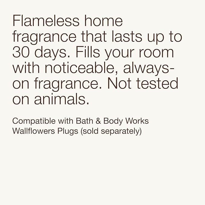 Bath & Body Works Wallflowers Refills, Mahogany Teakwood Scent, Plug-in Air Freshener Refills for Bedrooms, Bathrooms & Living Spaces, 4 Pack
