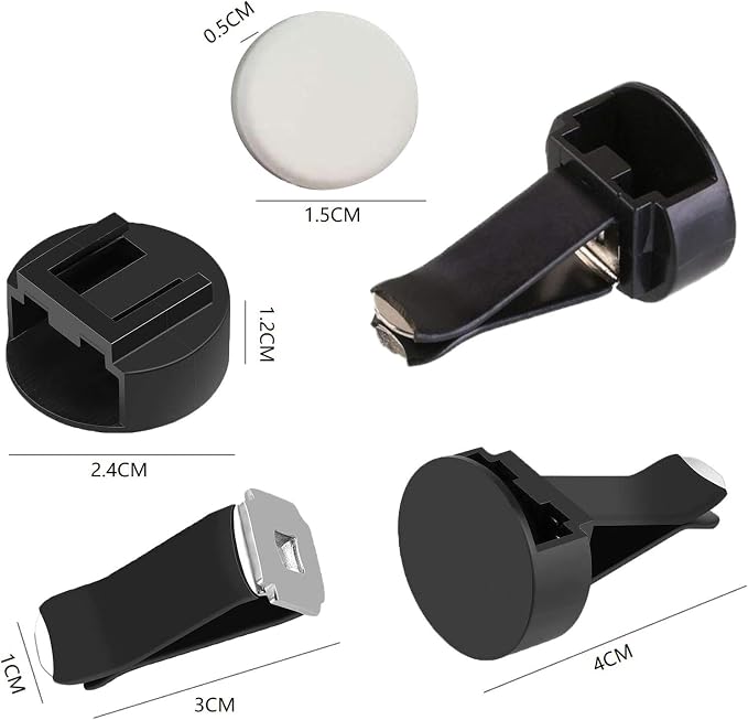 Car Air Vent Clips with Slot Head，Air Freshener Clip Auto Fragrance Pads replacement clips DIY Decorations for Office Home Automotive (10Pcs,Black)