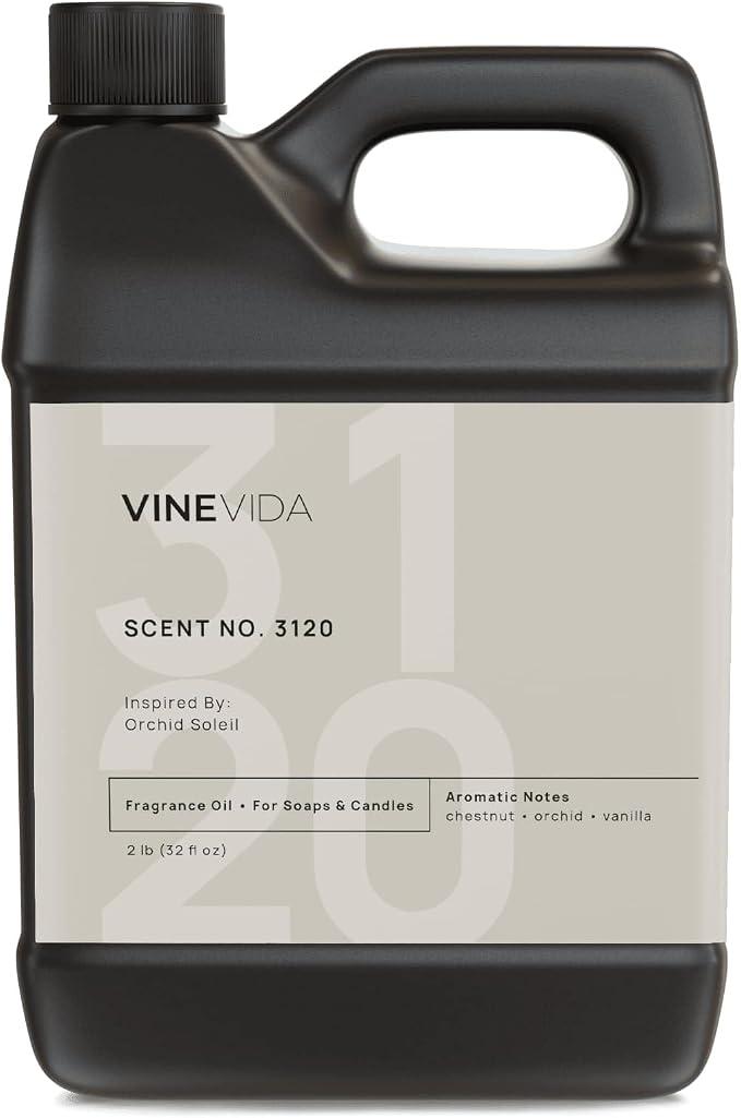 VINEVIDA Scent NO. 3120 Fragrance Oil - 32oz (2lbs) - Inspired by: Orchid Soleil Fragrance Oil for Candle Making - Made in USA Candle Scents Scents for Soap Making