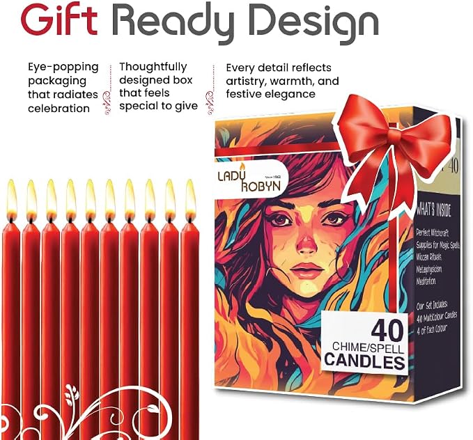 Spell Candles (Set of 40, Red)