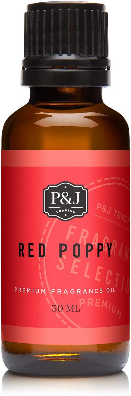 P&J Trading - Red Poppy Scented Oil 30ml - Fragrance Oil for Candle Making, Soap Making, Diffuser Oil