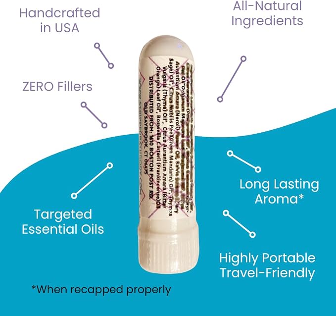 2-Pack LIGHTS OUT Aromatherapy Inhaler | Natural Sleep Support & Relaxation Aid | Essential Oil Blend for Calm & Mental Wellness | Natural Self-Care Gift | Handcrafted Sleep Inhaler Set