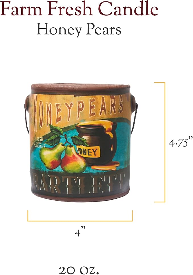 A CHEERFUL GIVER 95hr 20oz Scented Candle - Honey Pear Cider - Multi-Wick Glass Candle - Gifts For Men and Women