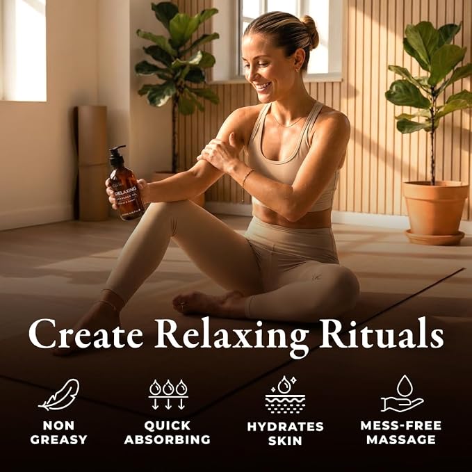 Gya Labs Relaxing Massage Oil - 6.76 Fl Oz - Massage Oil For Deep Relaxation And Daily Wellness - Fast-Absorbing And Non-Greasy Formula, Non-Gmo And Cruelty-Free