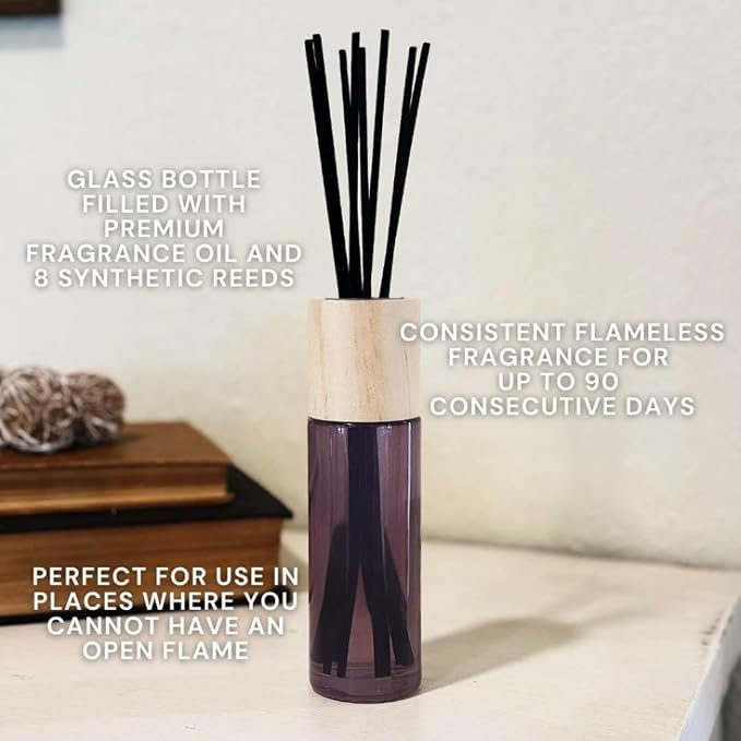 Scented Re ed Diffuser 3 Fl Oz (90 ml) W/ 8 Synthetic Sticks (Lavendar & Moss)