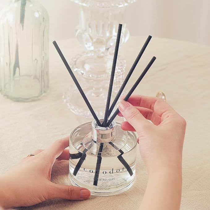 COCODOR Signature Reed Diffuser Set/April Breeze / 6.7oz /2 Pack/Home Fragrance Diffuser, Oil Scent Diffuser for Bathroom Shelf Decor
