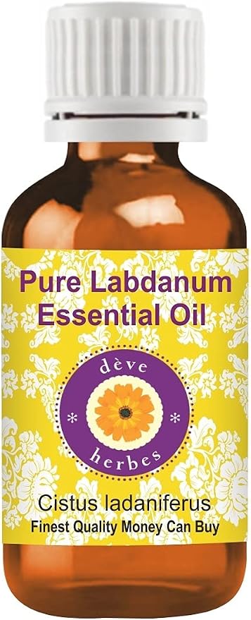 dève herbes Pure Labdanum Essential Oil (Cistus ladaniferus) Natural Therapeutic Grade Steam Distilled 5ml (0.16 oz)