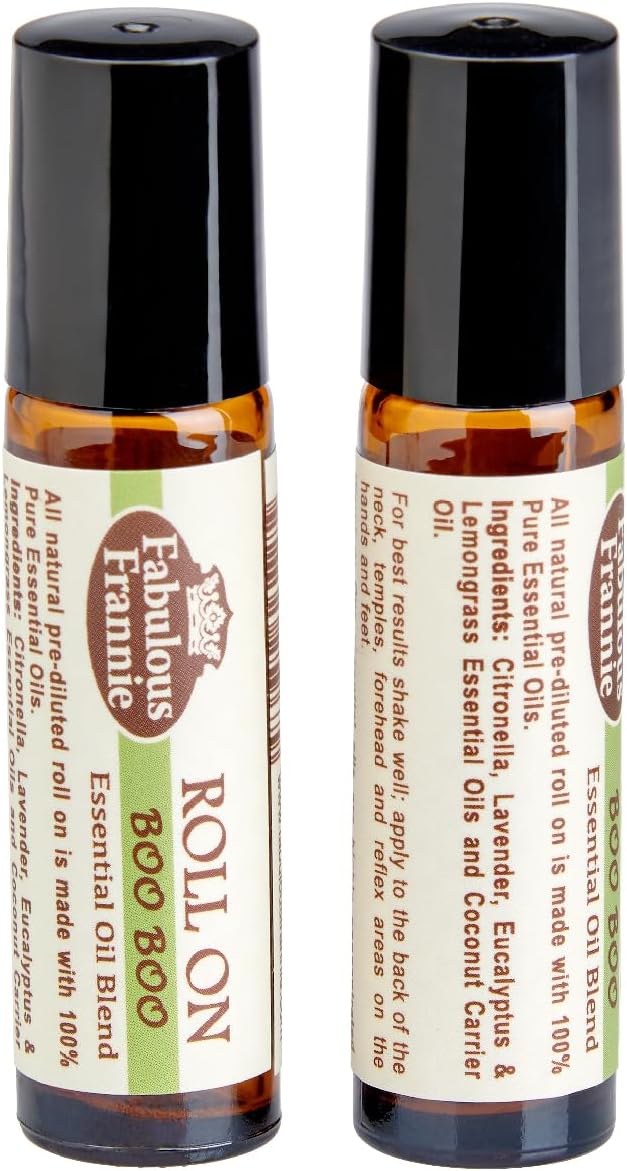 Fabulous Frannie Boo Boo Pure Essential Oil Blend Pre-Diluted Roll-On Made with Tea Tree, Lavender and Chamomile .33oz (10ml)