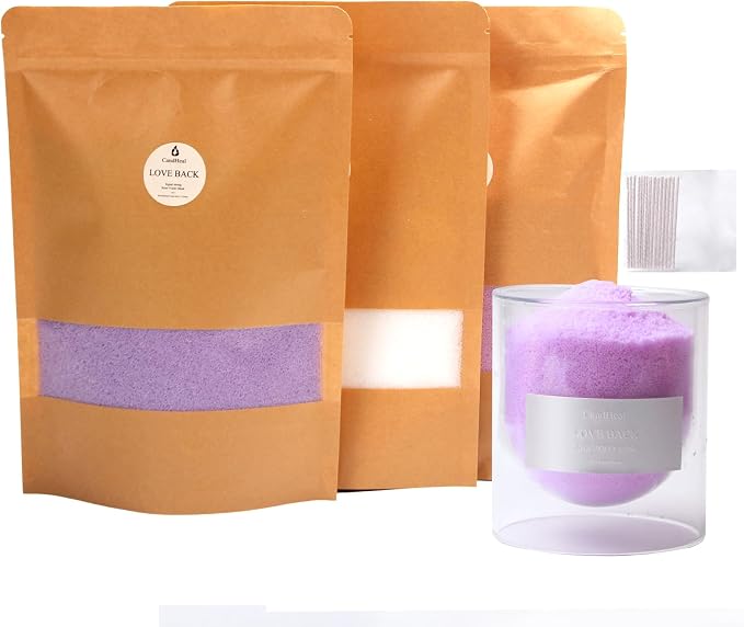 CandHeal Pearled Candle Sand with Wicks,3.3 lb Rose & Violet Scented Candle Sand Wax,DIY Candle Making,Clean Burning, Long-Lasting Home Décor Gifts
