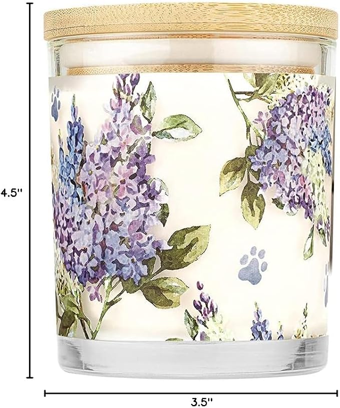 Pet House Candles, Plant-Based, Long Lasting, Clean Burning Scented Candles for Pet Odor - Lilac Garden, 2 Pack