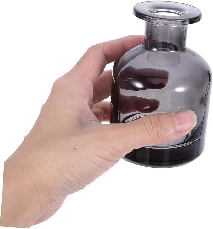 Generic 2pcs Refillable Glass Diffuser Bottles Modern Cylindrical Aroma Containers for Home and Office Decor Even Scent Distribution Easy to Clean Compact Design