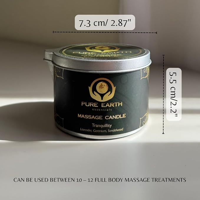 Tranquility Massage Candle - Skin Moisturizing Massage Oil Candles - 6 oz.