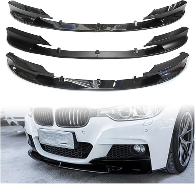 For BMW 3 Series F30 F31 F35 2012-2018 M Sport Car Front Bumper Splitter Spoiler Lip Diffuser Protector Cover Body Kit Exterior(Carbon Fiber Look)