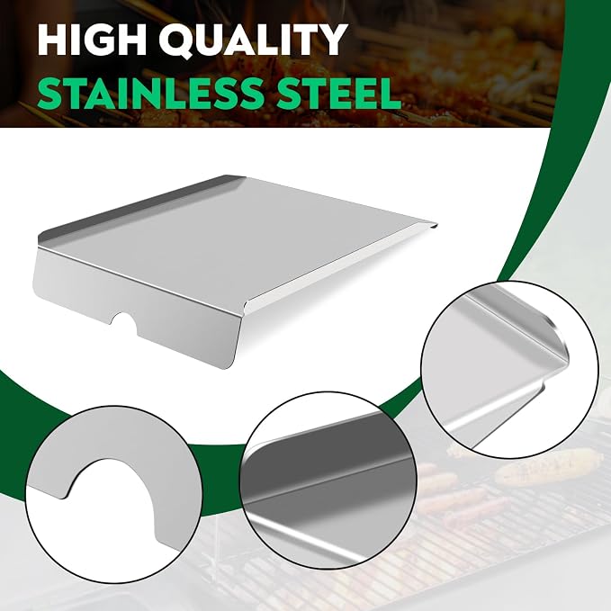 22" Stainless Steel Drip Tray Heat Baffle Diffuser Plate Grease Pan Replacement for Traeger Pro 575 and 22 Series,Lil' Tex Elite Century Pellet Grill Smoker Parts Compatible with BAC012 BCA070
