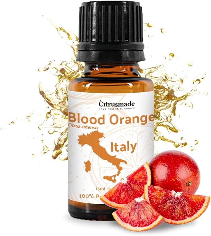 Blood Orange Essential Oil - Direct from Citrusmade in Sicily - Pure Essential Oil for Diffusers and Aromatherapy - Natural Citrus Scent | 100% Pure Therapeutic Grade - 15ml