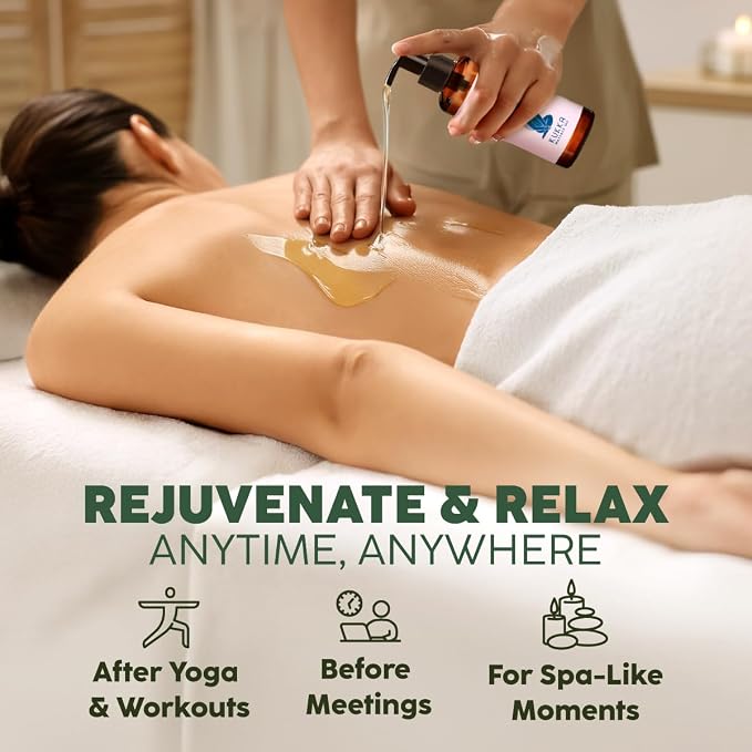 KUKKA Soothe Massage Oil for Muscle Relaxing - 6.76 fl oz - Instantly Comforts for Full Body Relaxation - Warming Sensation with Peppermint Eucalyptus - Infused with Vitamin E and Natural Extracts