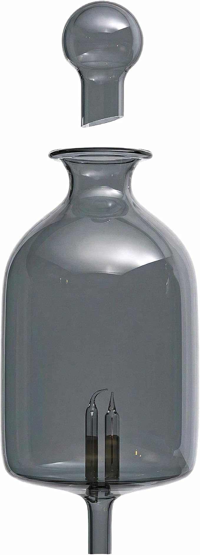 30ml Hand-Blown Glass Atomizing Chamber for Waterless Essential Oil Diffusers, Smoky Reservoir, Plastic-Free Nebulizing Vessel, DIY Replacement Accessory, [NUIT]