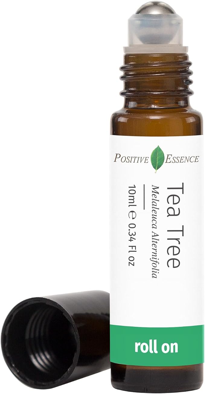 Tea Tree Essential Oil Roll-On – Natural Aromatherapy Oil, Pre-Diluted with Jojoba for Skin Application, Travel Size Roller with Leak-Proof Metal Ball (10 mL)