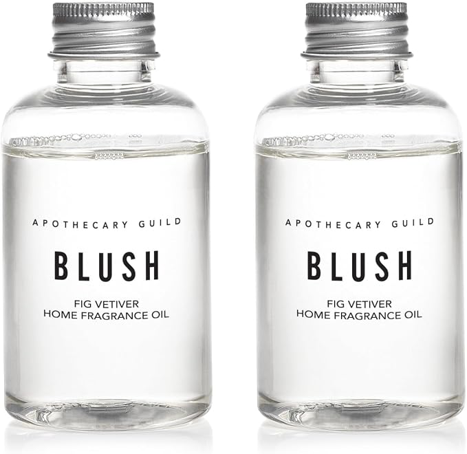 Zodax Grand Casablanca Porcelain Oil Diffuser Refills - Scented Oil for Aromatherapy Diffusers - Ideal for The Office, Living Room, Bathroom, and Home - Fig Vetiver Scent - 1.69 Oz. - Set of 2
