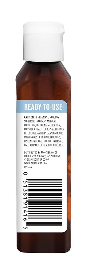 Aura Cacia Ready-to-Use Peppermint Essential Oil in Fractionated Coconut Oil | GC/MS Tested for Purity | 4 fl. oz.