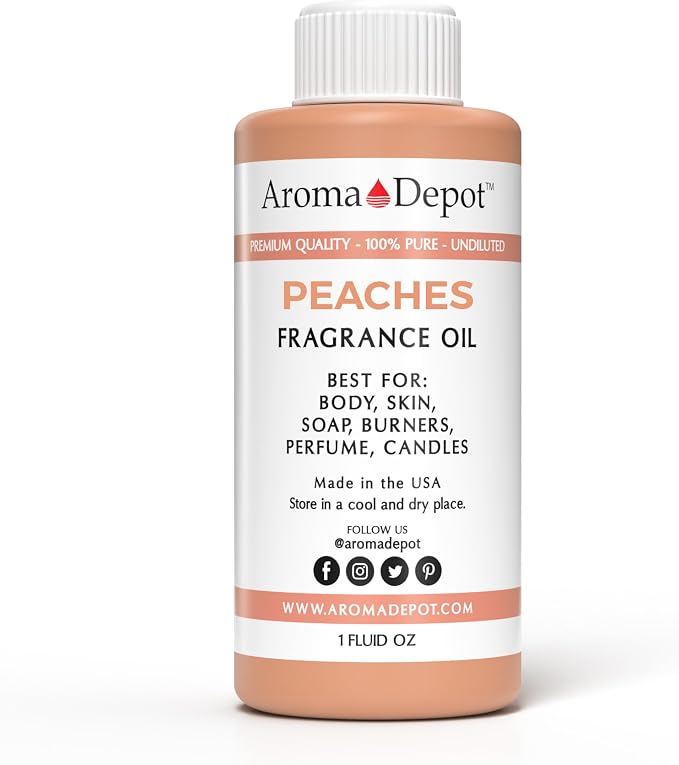 Peach Type Perfume/Body Oil Our Interpretation, Premium Quality Uncut Fragrance Oil (1 Ounce Plastic)