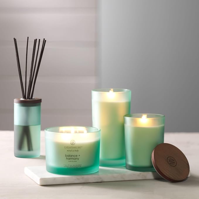 Chesapeake Bay Candle Scented Candle Balance + Harmony (Water Lily Pear) Coffee Table Home Décor